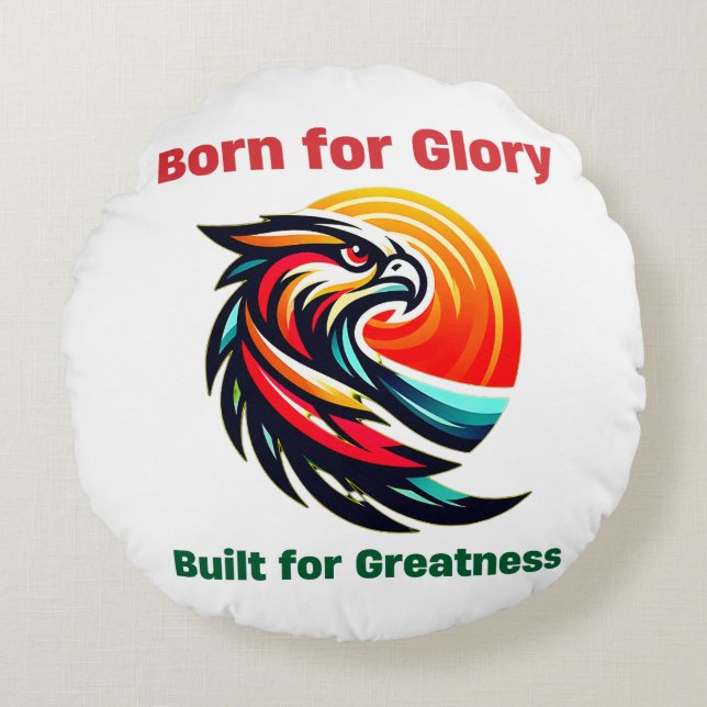 Goshawk Glory Rund Kudde (Framsidan)