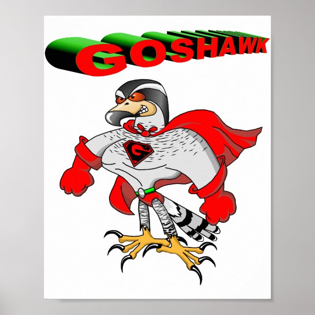 Goshawk Tecknad Poster (Framsidan)