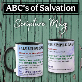 Gospel ABC:s för frälsning Kristna KJV Bibeln Mugg
