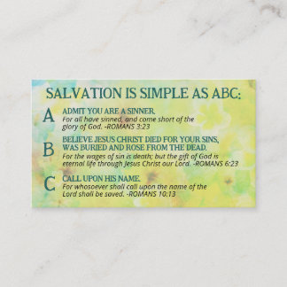 Gospel ABC Salvation Christian Evangelism KJV Visitkort