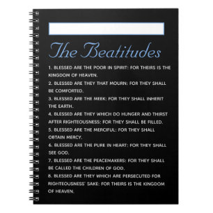 Gospel av Heligan Matthew Beatitudes Scripture Anteckningsbok
