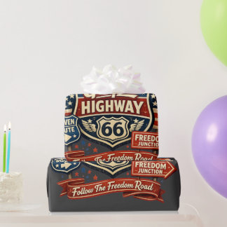 Gospel Highway 66 Kristallpatriotisk design Presentpapper