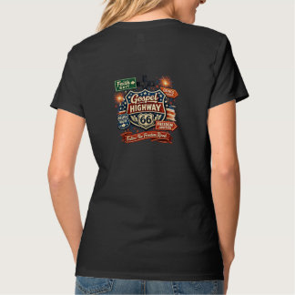 Gospel Highway 66 Kristallpatriotisk design T Shirt