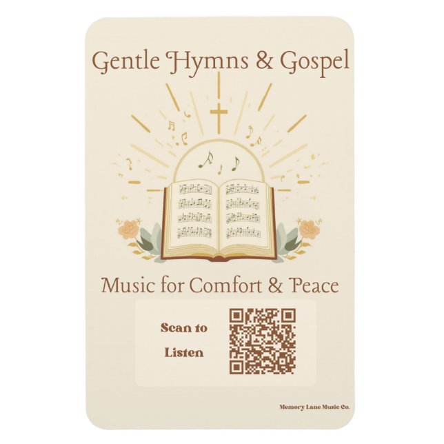 Gospel Hymns Minnesvård Musik Magnet Demens (Vertikal)