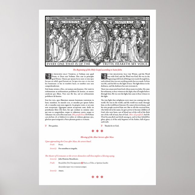 Gospel och välsignelse av serverporten efter massa poster (Framsidan)