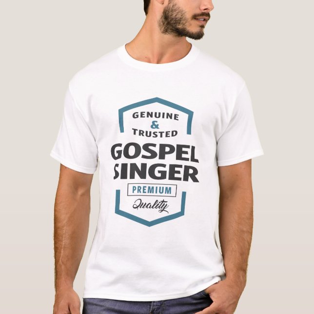 Gospel Singer Logotyp Gifts. Tee Shirt (Framsida)