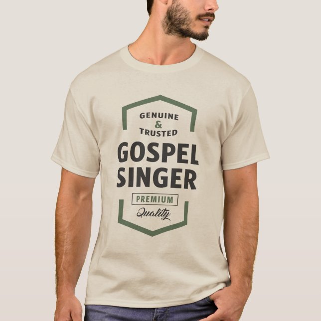 Gospel Singer Logotyp Tees T Shirt (Framsida)