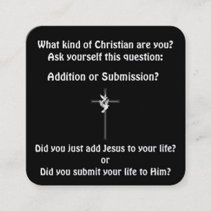 Gospel Tract Card Fyrkantigt Visitkort