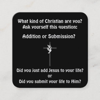 Gospel Tract Card Fyrkantigt Visitkort