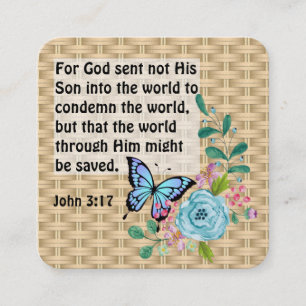 Gospel Tract Card Fyrkantigt Visitkort