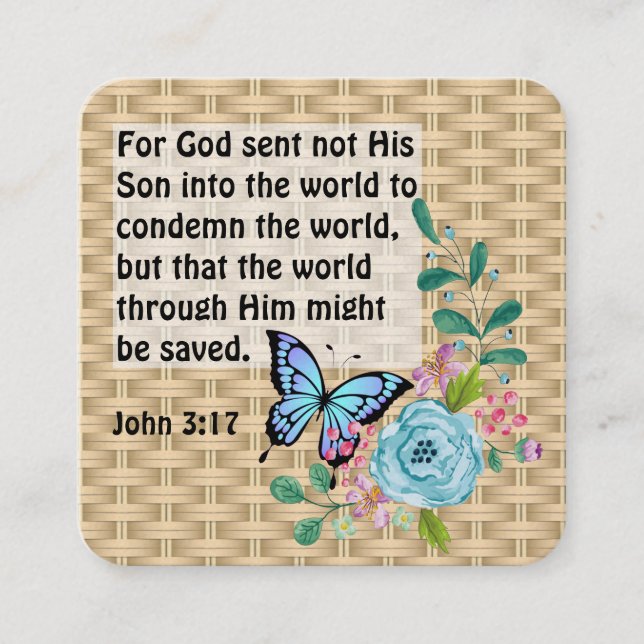 Gospel Tract Card Fyrkantigt Visitkort (Framsida)