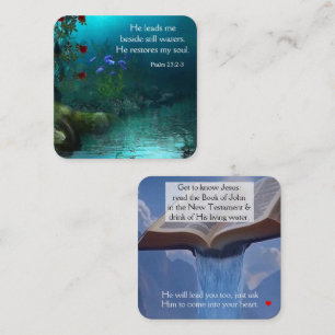Gospel Tract Card Fyrkantigt Visitkort