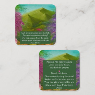 Gospel Tract Card Fyrkantigt Visitkort