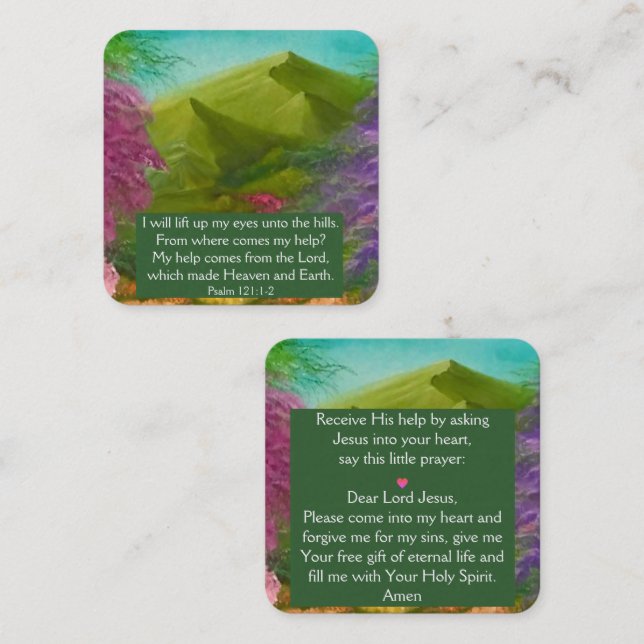 Gospel Tract Card Fyrkantigt Visitkort (Fram/baksida)