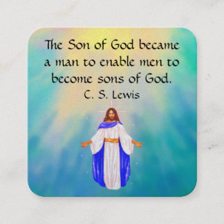 Gospel Tract Card Fyrkantigt Visitkort