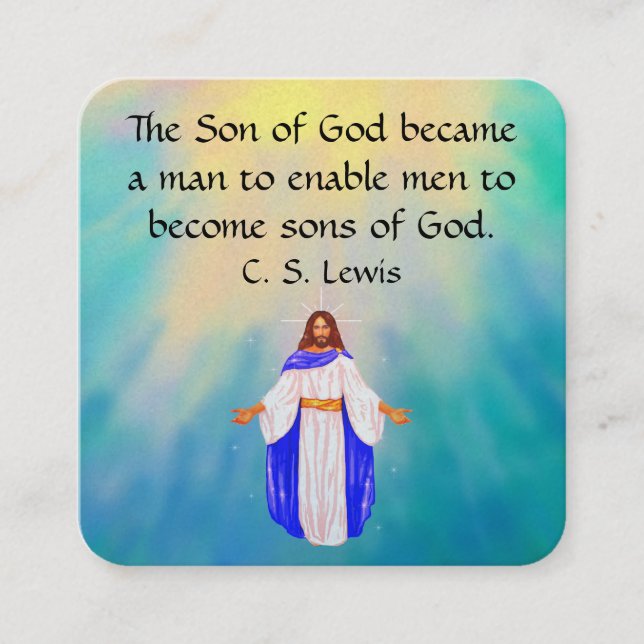 Gospel Tract Card Fyrkantigt Visitkort (Framsida)