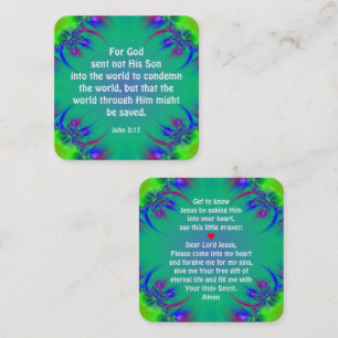 Gospel Tract Card Fyrkantigt Visitkort