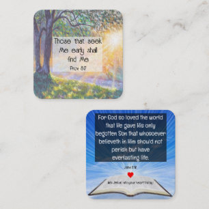 Gospel Tract Card Fyrkantigt Visitkort