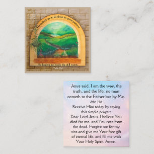 Gospel Tract Card Fyrkantigt Visitkort