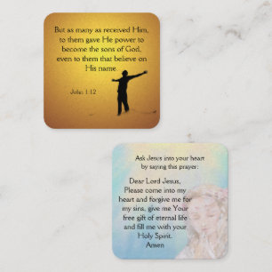 Gospel Tract Card Fyrkantigt Visitkort