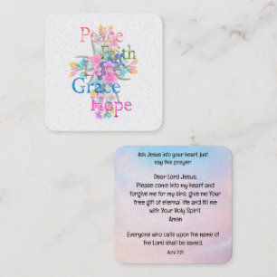 Gospel Tract Card Fyrkantigt Visitkort