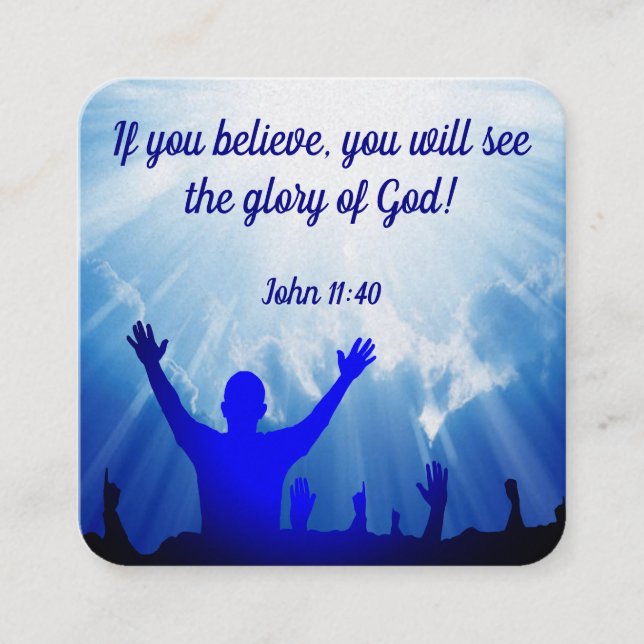 Gospel Tract Card Fyrkantigt Visitkort (Framsida)