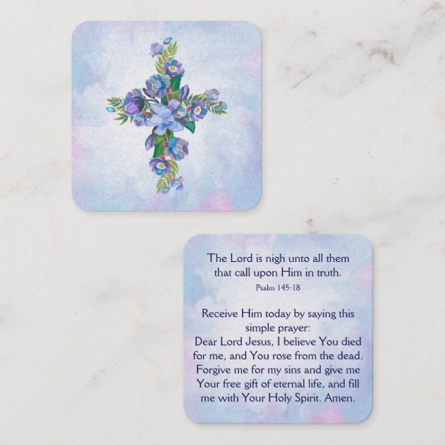 Gospel Tract Card Fyrkantigt Visitkort (Fram/baksida)