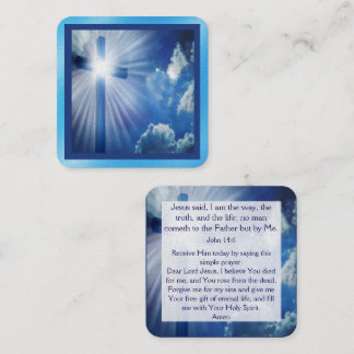 Gospel Tract Card Fyrkantigt Visitkort