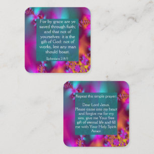 Gospel Tract Card Fyrkantigt Visitkort