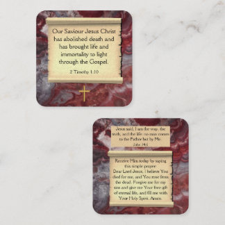Gospel Tract Card Fyrkantigt Visitkort