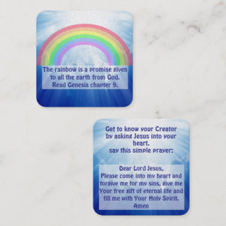 Gospel Tract Card Fyrkantigt Visitkort