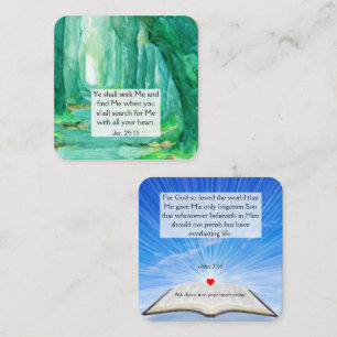Gospel Tract Card Fyrkantigt Visitkort