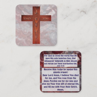 Gospel Tract Card Fyrkantigt Visitkort