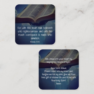 Gospel Tract Card Fyrkantigt Visitkort