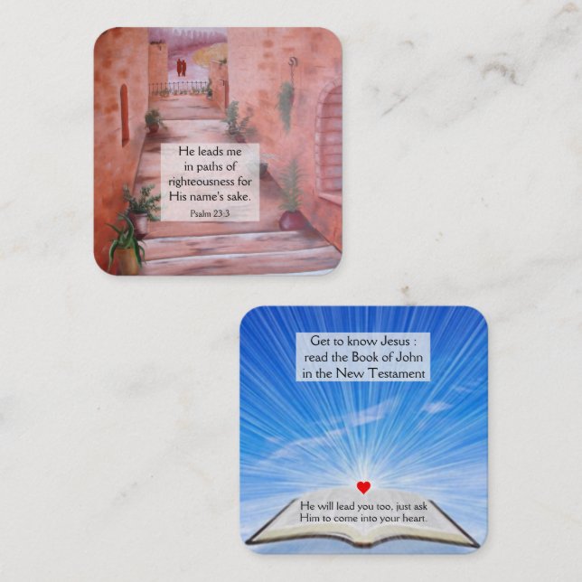 Gospel Tract Card Fyrkantigt Visitkort (Fram/baksida)