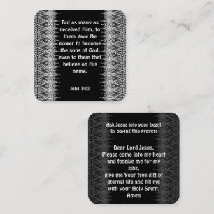 Gospel Tract Card Fyrkantigt Visitkort