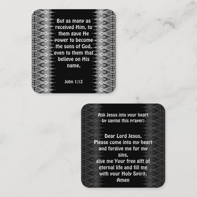 Gospel Tract Card Fyrkantigt Visitkort (Fram/baksida)