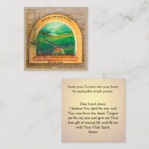 Gospel Tract Card Fyrkantigt Visitkort
