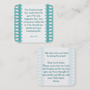 Gospel Tract Card Fyrkantigt Visitkort