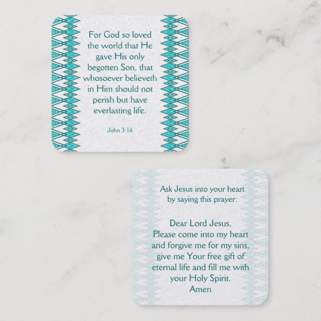 Gospel Tract Card Fyrkantigt Visitkort (Fram/baksida)