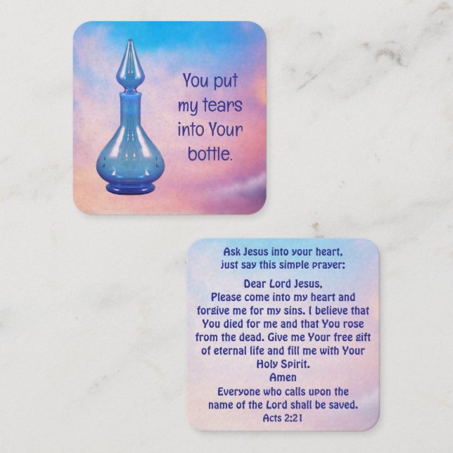Gospel Tract Card Fyrkantigt Visitkort (Fram/baksida)