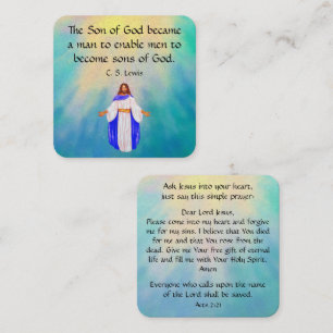 Gospel Tract Card Fyrkantigt Visitkort