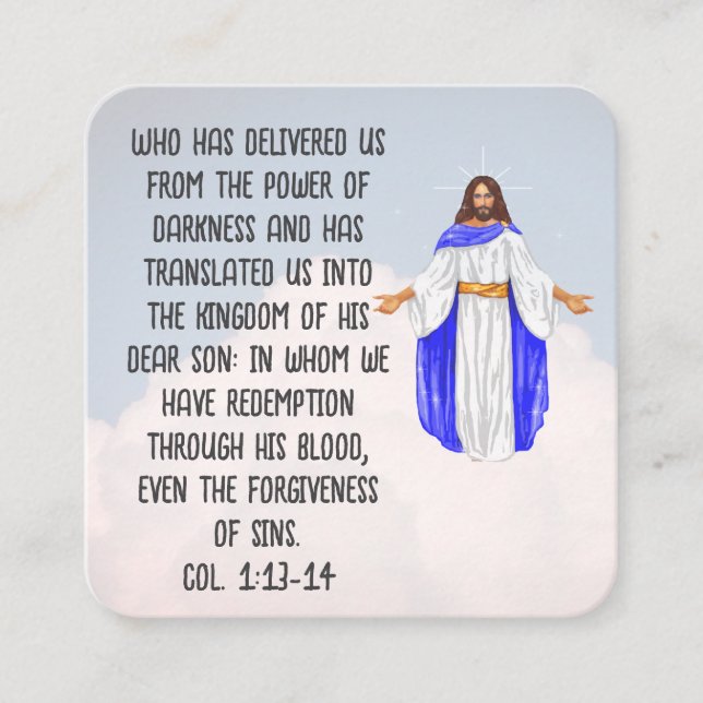 Gospel Tract Card Fyrkantigt Visitkort (Framsida)