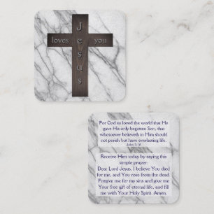 Gospel Tract Card Fyrkantigt Visitkort