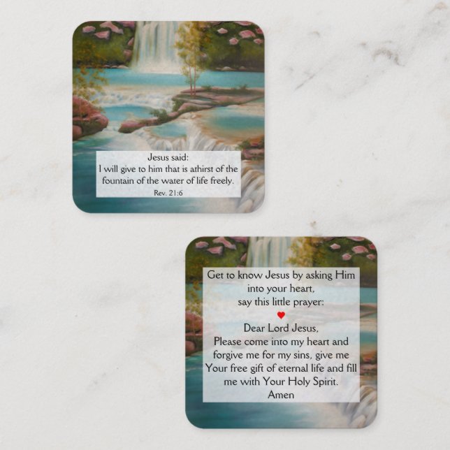 Gospel Tract Card Fyrkantigt Visitkort (Fram/baksida)