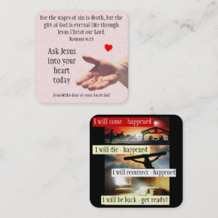 Gospel Tract Card Fyrkantigt Visitkort