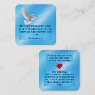 Gospel Tract Card Fyrkantigt Visitkort