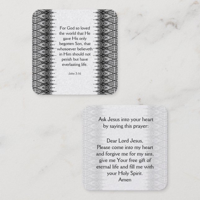 Gospel Tract Card Fyrkantigt Visitkort (Fram/baksida)