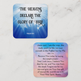 Gospel Tract Card Fyrkantigt Visitkort