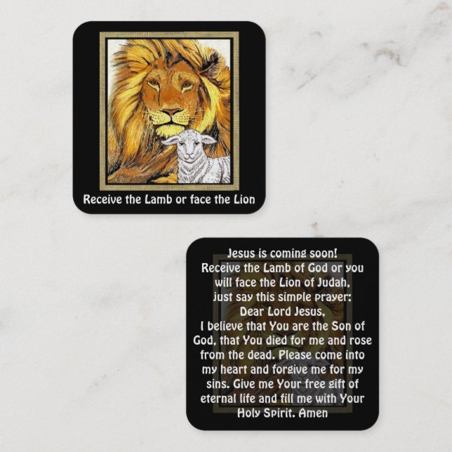 Gospel Tract Card Fyrkantigt Visitkort (Fram/baksida)